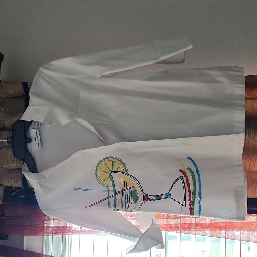 Erin London Button Down White Blouse